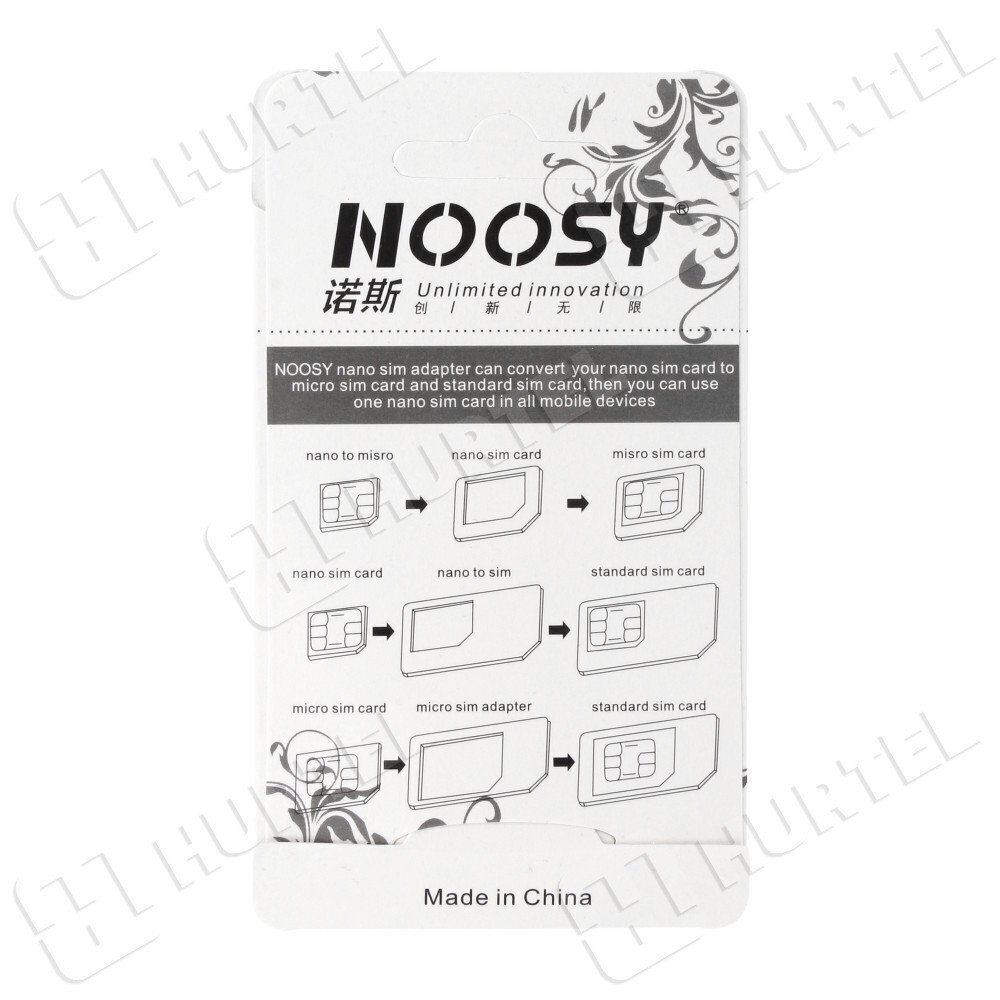 Adapteri Noosy Nano Micro Sim, 3In1 setti hinta ja tiedot | Puhelimen lisätarvikkeet | hobbyhall.fi