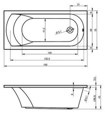 Bath RIHO Miami hinta ja tiedot | Riho Kylpyhuone | hobbyhall.fi