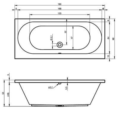 Bath RIHO Carolina hinta ja tiedot | Kylpyammeet | hobbyhall.fi