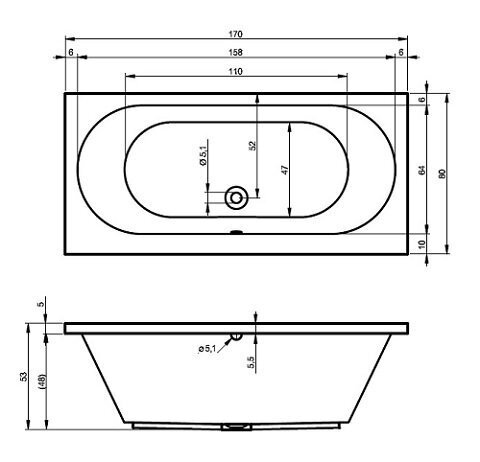 Bath RIHO Carolina hinta ja tiedot | Kylpyammeet | hobbyhall.fi