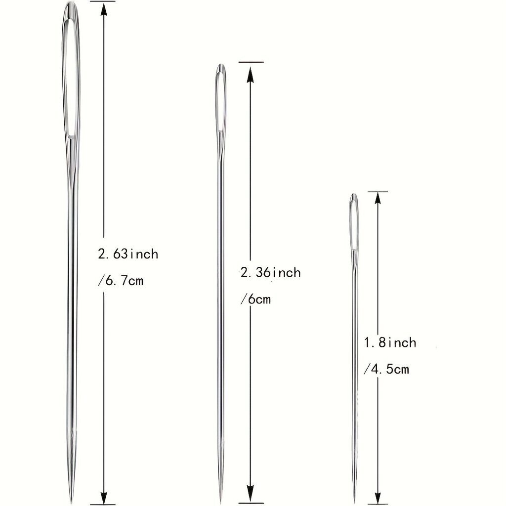 '15 kpl käsiompeluneula iso reikä neula vanha mies neula kotitalous iso silmä ohut pitkä perinteinen käsinompelu vaatteet peittoneula pieni neula kirjontaneula' hinta ja tiedot | Neulomistarvikkeet | hobbyhall.fi