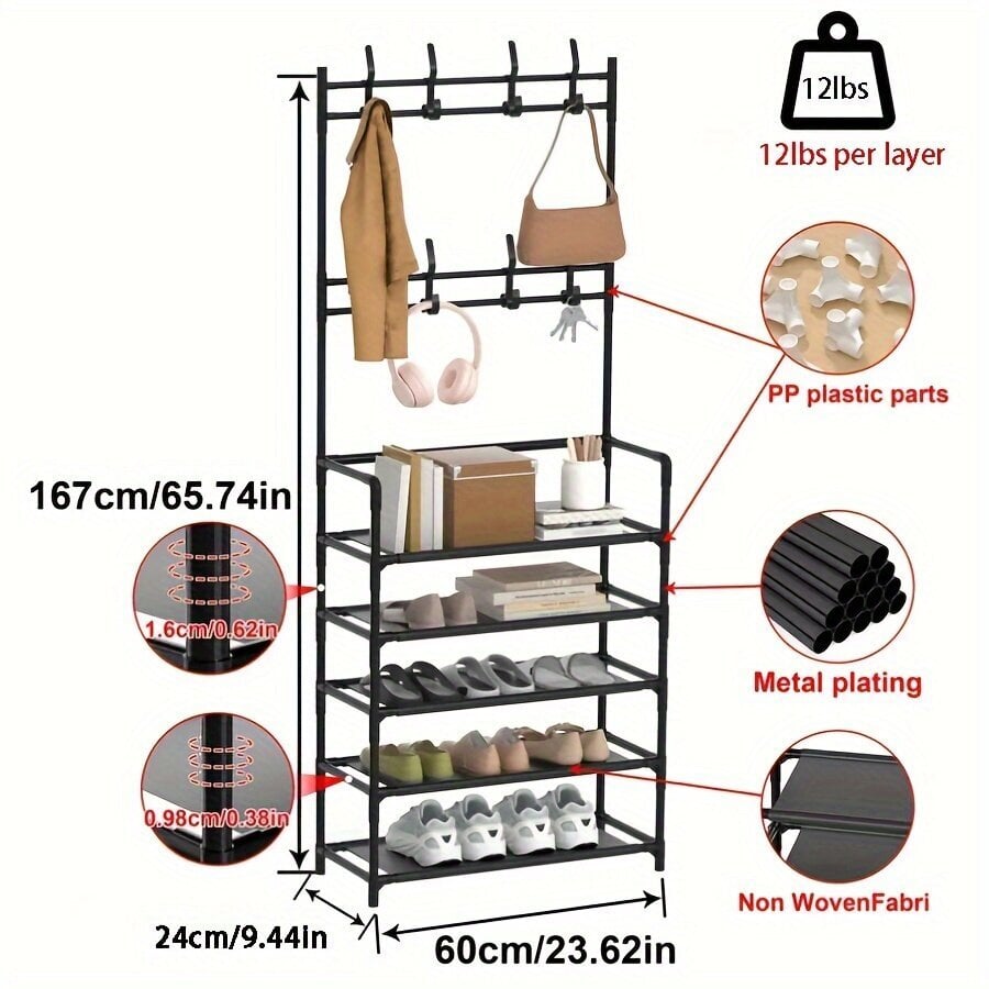 '1kpl 4/5 kerros 58,42 cm hiiliteräksinen naulakko' hinta ja tiedot | Kylpyhuoneen sisustus | hobbyhall.fi