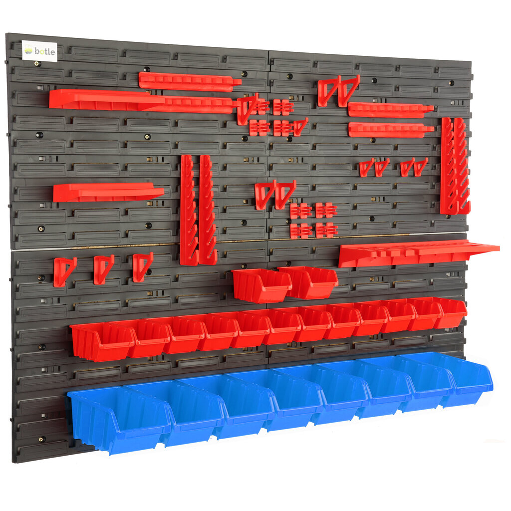 Työkaluseinä 115X78 cm 22 laatikkoa Seinähylly, jossa on työkalunpitimet optimaaliseen järjestykseen ja järjestykseen työpajassa ja autotallissa - Tilaa säästävä ja liikuteltava ammattikäyttöön, mukaa hinta ja tiedot | Työkalupakit ja muu työkalujen säilytys | hobbyhall.fi