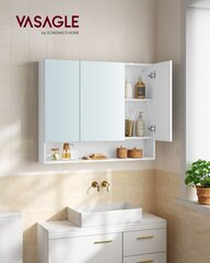 Kylpyhuonekaappi Songmics, 16,5x90x75 cm, valkoinen hinta ja tiedot | Kylpyhuonekaapit | hobbyhall.fi
