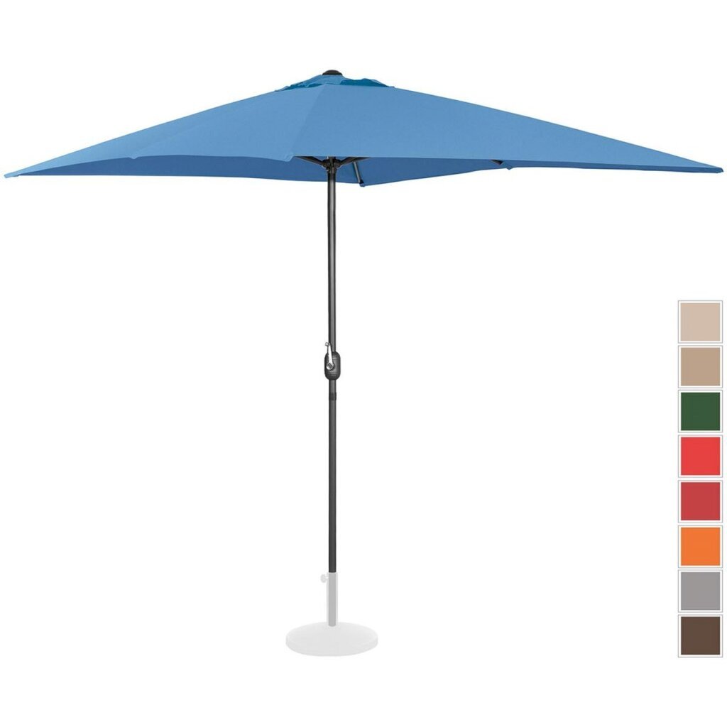 Suorakulmainen puutarhasateenvarjo kahvalla, Uniprodo UNI_UMBRELLA_SQ2030BO_N1, 200 cm. x 300 cm., tiilenpunainen hinta ja tiedot | Aurinkovarjot ja markiisit | hobbyhall.fi