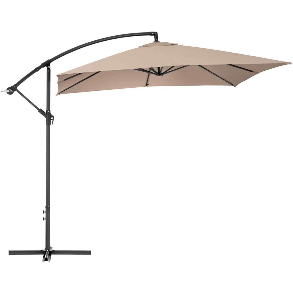 Nelikulmainen puutarhasateenvarjo, Uniprodo UNI_UMBRELLA_SQ250DG_N1, 250 cm. x 250 cm., kerma hinta ja tiedot | Aurinkovarjot ja markiisit | hobbyhall.fi