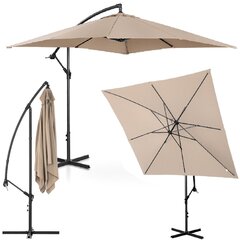 Nelikulmainen puutarhasateenvarjo, Uniprodo UNI_UMBRELLA_SQ250DG_N1, 250 cm. x 250 cm., kerma hinta ja tiedot | Aurinkovarjot ja markiisit | hobbyhall.fi