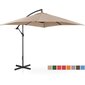 Nelikulmainen puutarhasateenvarjo, Uniprodo UNI_UMBRELLA_SQ250DG_N1, 250 cm. x 250 cm., kerma hinta ja tiedot | Aurinkovarjot ja markiisit | hobbyhall.fi