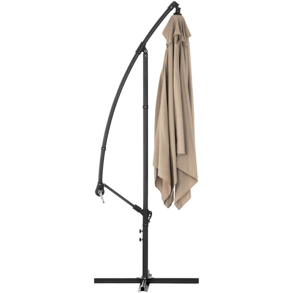 Nelikulmainen puutarhasateenvarjo, Uniprodo UNI_UMBRELLA_SQ250DG_N1, 250 cm. x 250 cm., kerma hinta ja tiedot | Aurinkovarjot ja markiisit | hobbyhall.fi