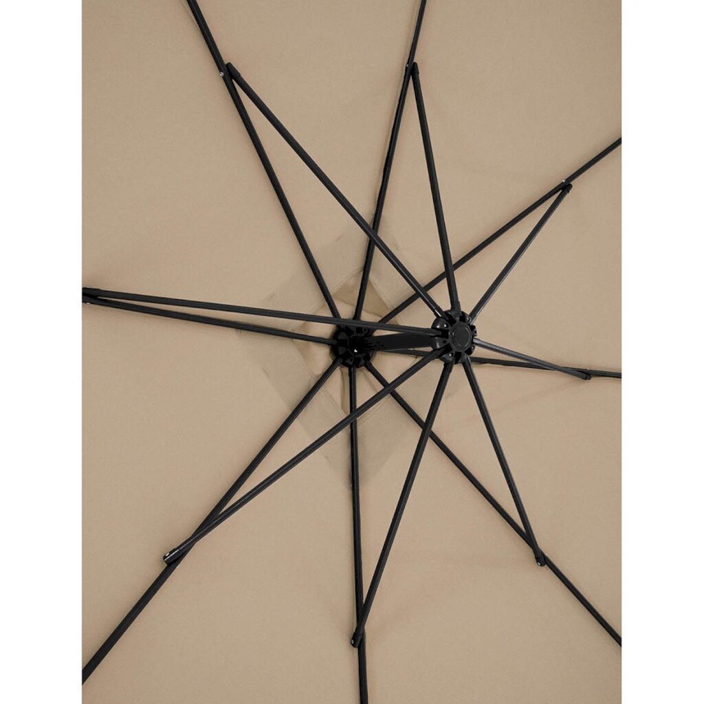 Nelikulmainen puutarhasateenvarjo, Uniprodo UNI_UMBRELLA_SQ250DG_N1, 250 cm. x 250 cm., harmaanruskea hinta ja tiedot | Aurinkovarjot ja markiisit | hobbyhall.fi