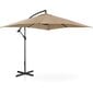 Nelikulmainen puutarhasateenvarjo, Uniprodo UNI_UMBRELLA_SQ250DG_N1, 250 cm. x 250 cm., harmaanruskea hinta ja tiedot | Aurinkovarjot ja markiisit | hobbyhall.fi