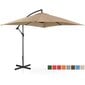 Nelikulmainen puutarhasateenvarjo, Uniprodo UNI_UMBRELLA_SQ250DG_N1, 250 cm. x 250 cm., harmaanruskea hinta ja tiedot | Aurinkovarjot ja markiisit | hobbyhall.fi