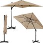 Nelikulmainen puutarhasateenvarjo, Uniprodo UNI_UMBRELLA_SQ250CR_N1, 250 cm. x 250 cm., harmaanruskea hinta ja tiedot | Aurinkovarjot ja markiisit | hobbyhall.fi