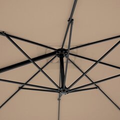 Nelikulmainen puutarhasateenvarjo, Uniprodo UNI_UMBRELLA_SQ250CR_N1, 250 cm. x 250 cm., harmaanruskea hinta ja tiedot | Aurinkovarjot ja markiisit | hobbyhall.fi