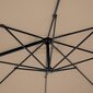 Nelikulmainen puutarhasateenvarjo, Uniprodo UNI_UMBRELLA_SQ250CR_N1, 250 cm. x 250 cm., harmaanruskea hinta ja tiedot | Aurinkovarjot ja markiisit | hobbyhall.fi