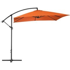 Nelikulmainen puutarhasateenvarjo, Uniprodo UNI_UMBRELLA_SQ250CR_N1, 250 cm. x 250 cm., oranssi hinta ja tiedot | Aurinkovarjot ja markiisit | hobbyhall.fi