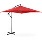 Nelikulmainen puutarhasateenvarjo, Uniprodo UNI_UMBRELLA_SQ250CR_N1, 250 cm. x 250 cm., punainen hinta ja tiedot | Aurinkovarjot ja markiisit | hobbyhall.fi