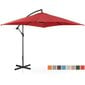 Nelikulmainen puutarhasateenvarjo, Uniprodo UNI_UMBRELLA_SQ250CR_N1, 250 cm. x 250 cm., viininpunainen hinta ja tiedot | Aurinkovarjot ja markiisit | hobbyhall.fi