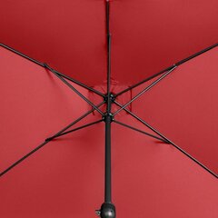 Suorakulmainen puutarhasateenvarjo kahvalla, Uniprodo UNI_UMBRELLA_SQ2030BO_N1, 200 cm. x 300 cm., viininpunainen hinta ja tiedot | Aurinkovarjot ja markiisit | hobbyhall.fi