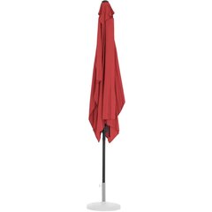 Suorakulmainen puutarhasateenvarjo kahvalla, Uniprodo UNI_UMBRELLA_SQ2030BO_N1, 200 cm. x 300 cm., viininpunainen hinta ja tiedot | Aurinkovarjot ja markiisit | hobbyhall.fi