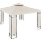 Puutarhapaviljonki, kokoontaitettava katos ja koriste, Uniprodo UNI_PERGOLA_3X3TF_U1, 3mx3mx2,6m, kermanvärinen hinta ja tiedot | Puutarhapaviljongit | hobbyhall.fi