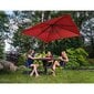 Nelikulmainen puutarhasateenvarjo sivukannattimella, Uniprodo UNI_UMBRELLA_2SQ250BL1, 250 cm. x 250 cm., punainen hinta ja tiedot | Aurinkovarjot ja markiisit | hobbyhall.fi