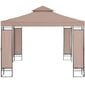 Puutarha-aitta, jossa on kokoontaitettava katos ja koriste, Uniprodo UNI_PERGOLA_3X3TF_U1, 3 m. x 3 m. x 2,6 m., beige hinta ja tiedot | Puutarhapaviljongit | hobbyhall.fi