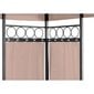 Puutarha-aitta, jossa on kokoontaitettava katos ja koriste, Uniprodo UNI_PERGOLA_3X3TF_U1, 3 m. x 3 m. x 2,6 m., beige hinta ja tiedot | Puutarhapaviljongit | hobbyhall.fi