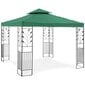 Taitettava puutarhapaviljonki koristeella, Uniprodo UNI_PERGOLA_3X3G1, 3 m. x 3 m. x 2,6 m., vihreä. hinta ja tiedot | Puutarhapaviljongit | hobbyhall.fi