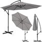 Puutarhasateenvarjo sivukallistuksella, UNI_UMBRELLA_2R300GR_N1, 300 cm. halkaisija, harmaa hinta ja tiedot | Aurinkovarjot ja markiisit | hobbyhall.fi