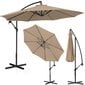 Puutarhasateenvarjo sivukallistuksella, UNI_UMBRELLA_2R300GR_N1, 300 cm. halkaisija, harmaanruskea hinta ja tiedot | Aurinkovarjot ja markiisit | hobbyhall.fi