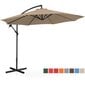 Puutarhasateenvarjo sivukallistuksella, UNI_UMBRELLA_2R300GR_N1, 300 cm. halkaisija, harmaanruskea hinta ja tiedot | Aurinkovarjot ja markiisit | hobbyhall.fi