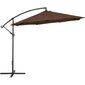 Puutarhasateenvarjo sivutuella, pyöreä, UNI_UMBRELLA_2R300BL_N1, 300 cm. halkaisija, ruskea hinta ja tiedot | Aurinkovarjot ja markiisit | hobbyhall.fi