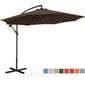 Puutarhasateenvarjo sivutuella, pyöreä, UNI_UMBRELLA_2R300BL_N1, 300 cm. halkaisija, ruskea hinta ja tiedot | Aurinkovarjot ja markiisit | hobbyhall.fi