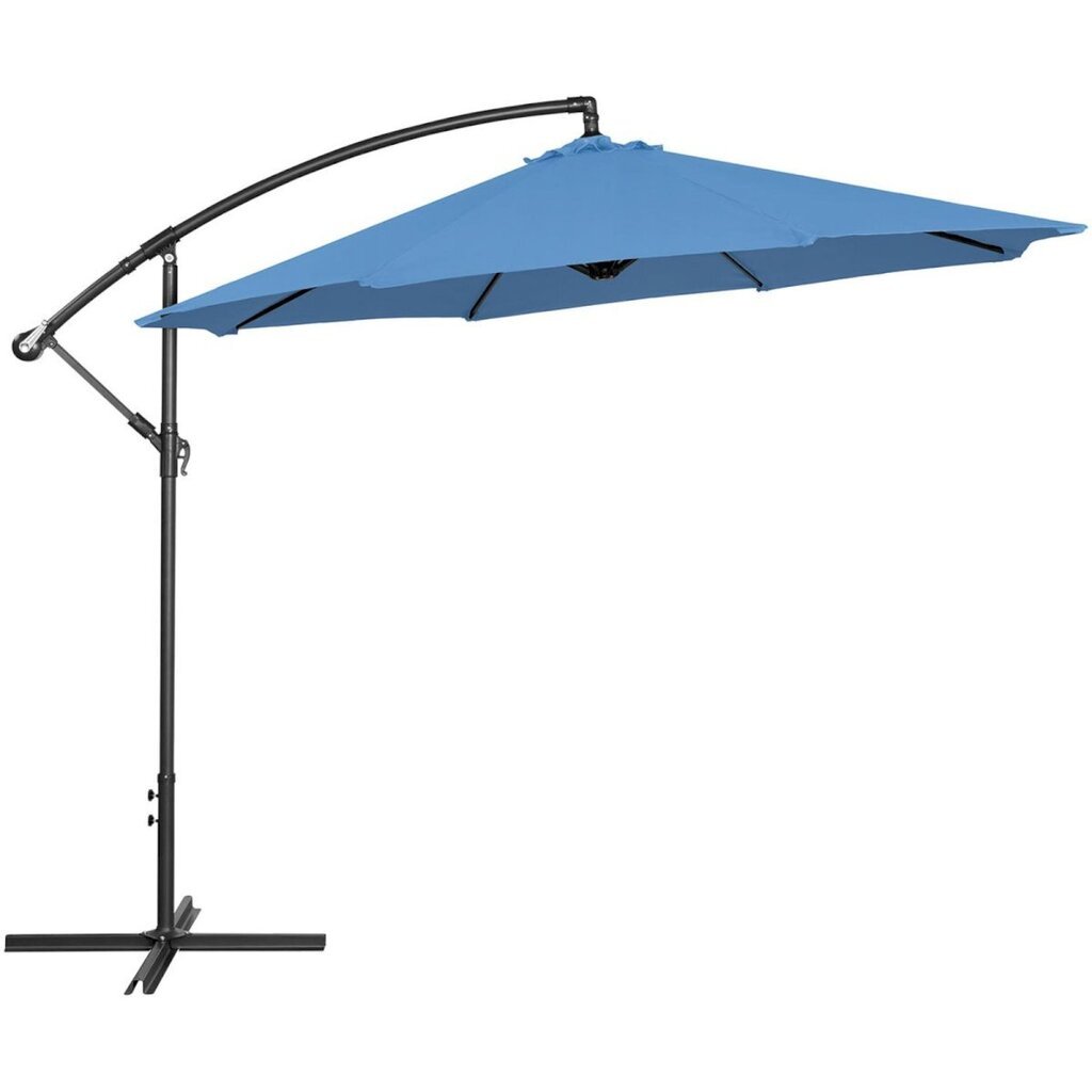 Puutarhasateenvarjo sivutuella, pyöreä, UNI_UMBRELLA_2R300BL_N1, 300 cm. halkaisija, tiilenpunainen väri hinta ja tiedot | Aurinkovarjot ja markiisit | hobbyhall.fi