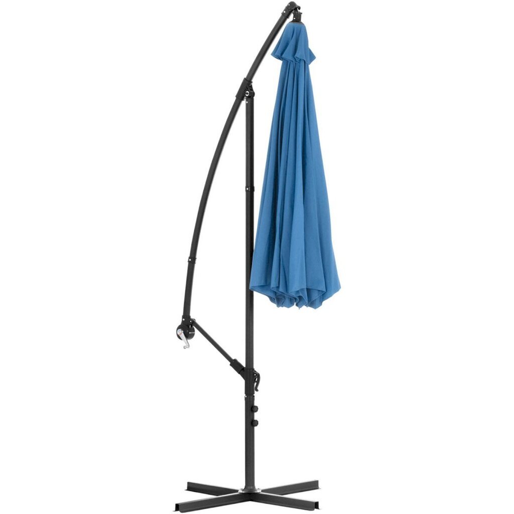 Puutarhasateenvarjo sivutuella, pyöreä, UNI_UMBRELLA_2R300BL_N1, 300 cm. halkaisija, tiilenpunainen väri hinta ja tiedot | Aurinkovarjot ja markiisit | hobbyhall.fi