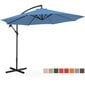 Puutarhasateenvarjo sivutuella, pyöreä, UNI_UMBRELLA_2R300BL_N1, 300 cm. halkaisija, tiilenpunainen väri hinta ja tiedot | Aurinkovarjot ja markiisit | hobbyhall.fi