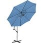 Puutarhasateenvarjo sivutuella, pyöreä, UNI_UMBRELLA_2R300BL_N1, 300 cm. halkaisija, tiilenpunainen väri hinta ja tiedot | Aurinkovarjot ja markiisit | hobbyhall.fi