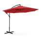 Puutarhasateenvarjo sivutuella, pyöreä, UNI_UMBRELLA_2R300BL_N1, 300 cm. halkaisija, punainen hinta ja tiedot | Aurinkovarjot ja markiisit | hobbyhall.fi