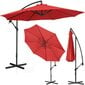 Puutarhasateenvarjo sivutuella, pyöreä, UNI_UMBRELLA_2R300BL_N1, 300 cm. halkaisija, punainen hinta ja tiedot | Aurinkovarjot ja markiisit | hobbyhall.fi