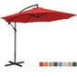 Puutarhasateenvarjo sivutuella, pyöreä, UNI_UMBRELLA_2R300BL_N1, 300 cm. halkaisija, punainen hinta ja tiedot | Aurinkovarjot ja markiisit | hobbyhall.fi