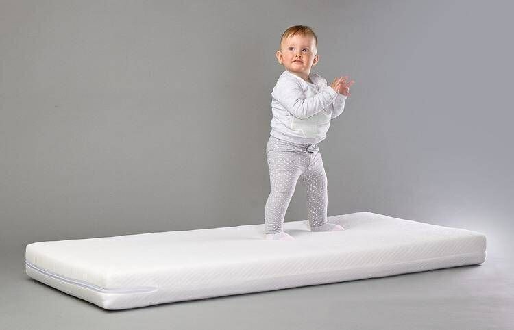 Lasten patja Sensillo, 140x70x8 cm, valkoinen hinta ja tiedot | Patjat | hobbyhall.fi