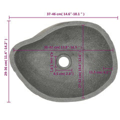 Pesuallas, 40 x 15 cm, jokikivi, soikea hinta ja tiedot | Pesualtaat | hobbyhall.fi