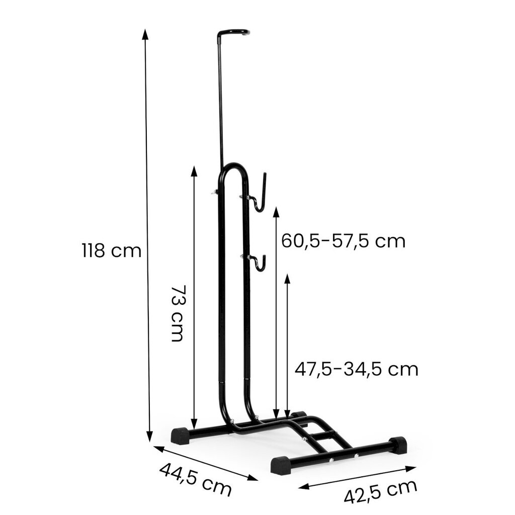 Pyöräteline, 3in1, Modern Home, 118 x 44,5 x 42,5 cm, musta hinta ja tiedot | Hyllyt | hobbyhall.fi