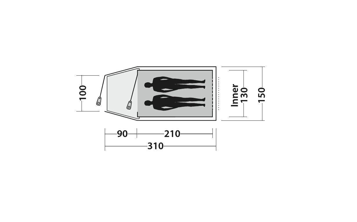 Easy Camp Spirit 200 teltta, vihreä hinta ja tiedot | Teltat | hobbyhall.fi