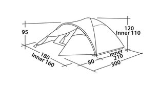 Teltta Easy Camp Quasar 300, sininen hinta ja tiedot | Easy camp Kodinkoneet ja kodinelektroniikka | hobbyhall.fi