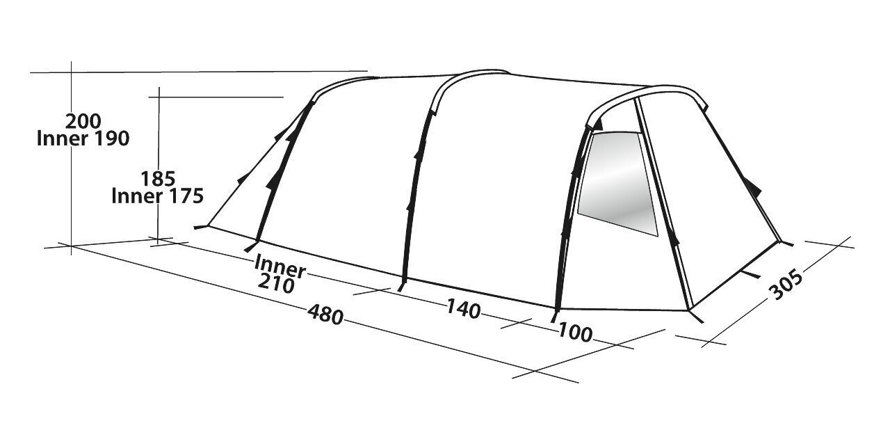 Teltta Easy Camp Huntsville 500, vihreä. hinta ja tiedot | Teltat | hobbyhall.fi