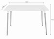 Moderni puinen suorakulmainen ruokapöytä, 120 cm. x 80 cm., valkoinen hinta ja tiedot | Sohvapöydät | hobbyhall.fi