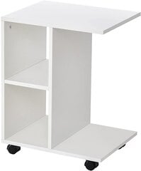 Moderni sohvapöytä pyörillä, Modern Home PJJCFT00601, 58 x 45 x 35 cm, valkoinen hinta ja tiedot | Sohvapöydät | hobbyhall.fi