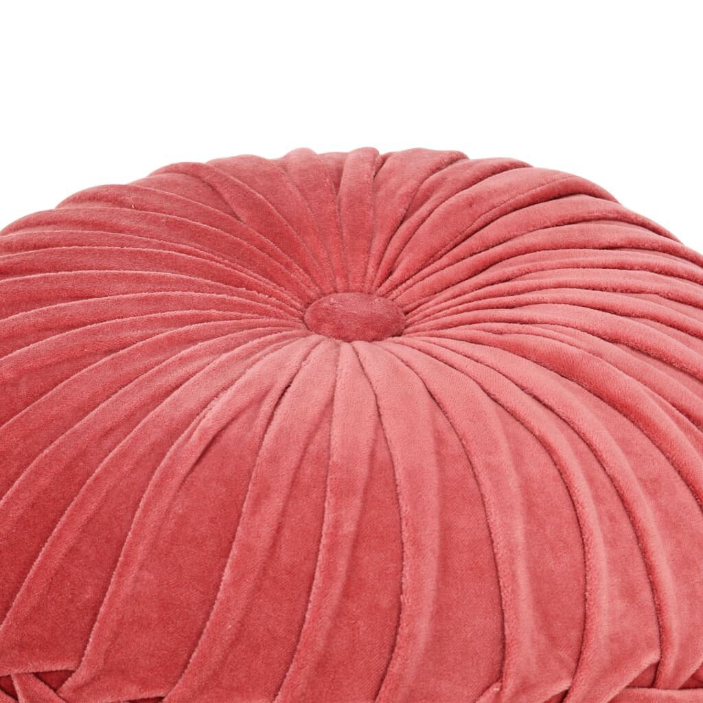 Pouf, pinkki sp., laskokset, 40x30cm, puuvillasametti hinta ja tiedot | Säkkituolit, rahit ja penkit | hobbyhall.fi